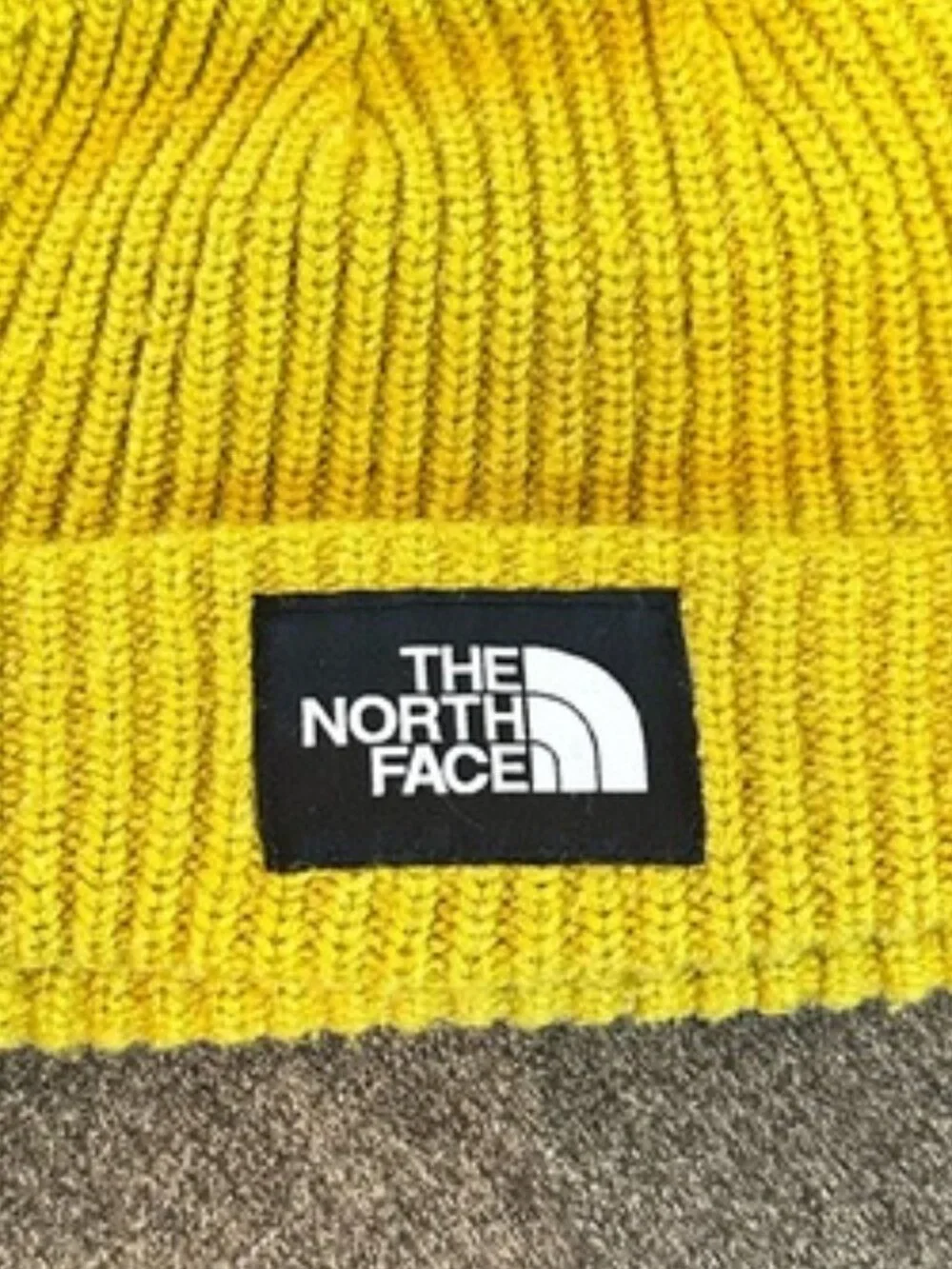 🤑EU The North Face Yellow Knit Winter Beanie Hat🤑